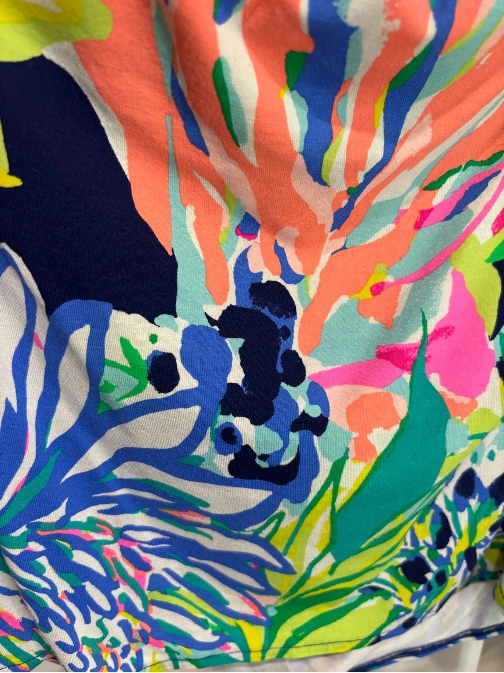 Lilly Pulitzer Neon Floral Off-Shoulder Crop Top